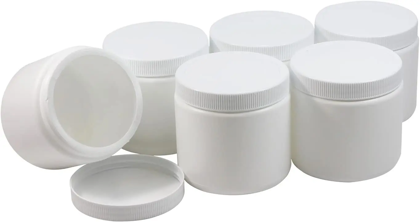 High Density Polyethylene Hdpe Jar Plastic Containers With Screw Lids