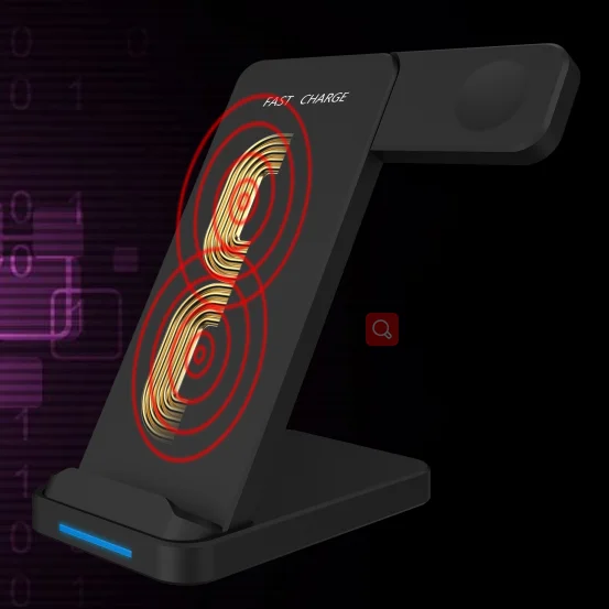2 in1 Wireless Charger Dual Charging Units For smartwatch wireless charging stand