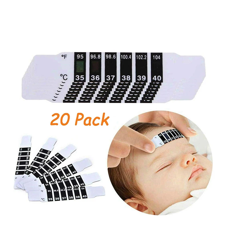 Vinyl temperature strip card for baby forehead temperature thermometer stic...