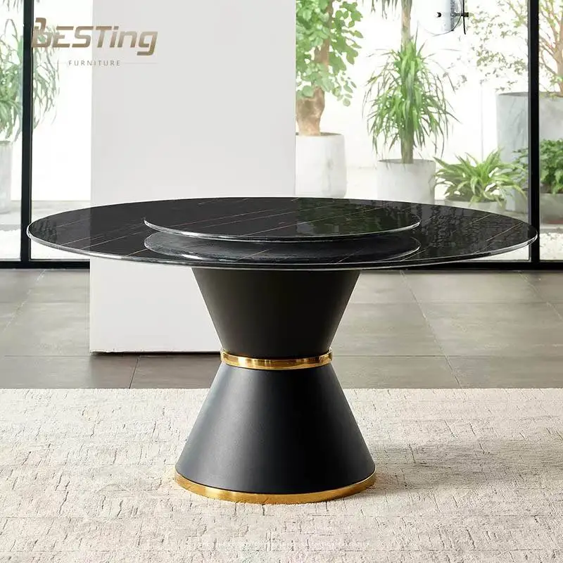 Modern Italian Marble Round Dining Table Premium Quality Stone ...