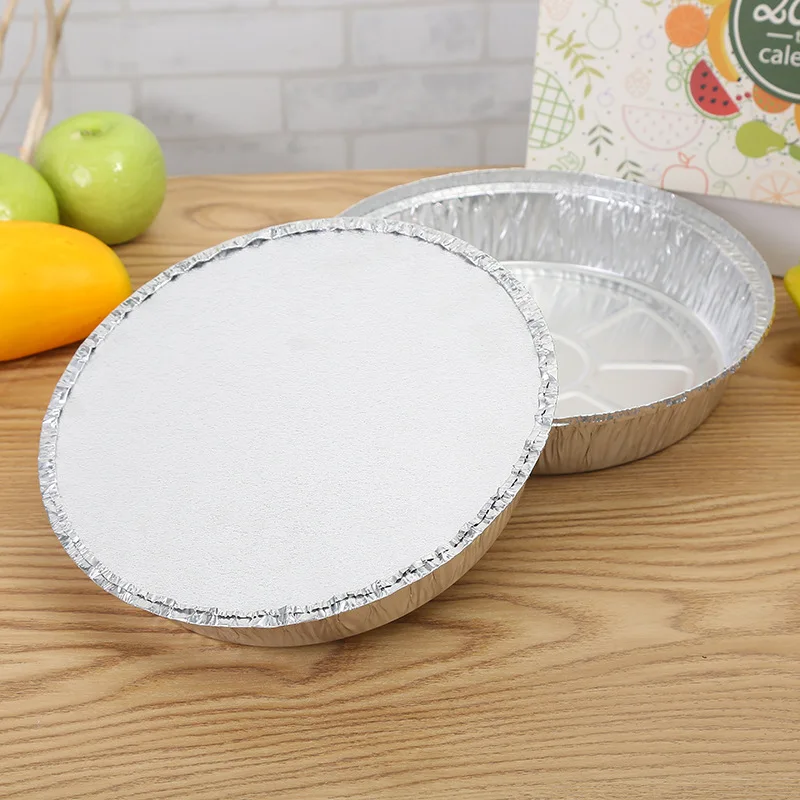 9 Inch Round Tin Foil Pans With Clear Plastic Lids Freezer & Oven Safe