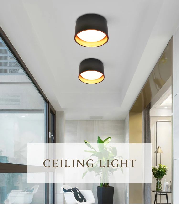 Metal living room indoor 120V Nordic LED downlight surface mounted/concealed ceiling light