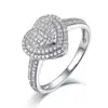 Custom Made Fancy Gold Ring Jewelry Heart Shape Halo Setting Designs Solid 18k Gold Diamond Engagement Ring