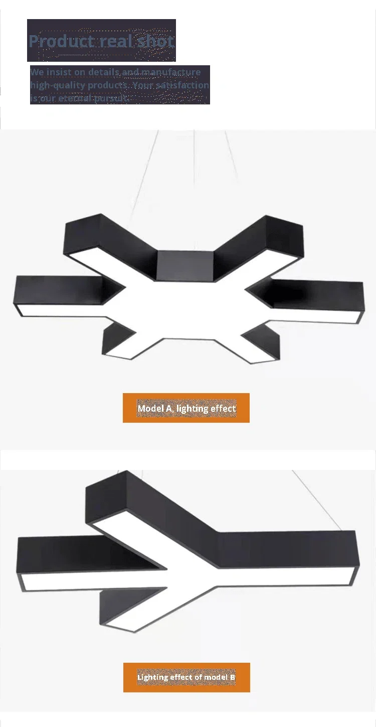 product customizable creative snowflake led modeling lamp special shaped chandelier for billiard room internet cafe shopping mall-10