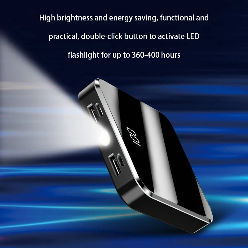 2020 Portable Fast Charging mobile Phone Powerbank Gift Pocket Digital dising light 10000mah 20000mah mini power bank for iphone - ANKUX.COM