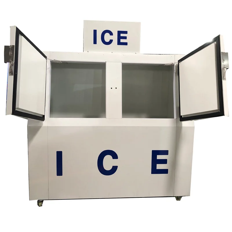 Double Slant Doors Ice Storage Freezer In Gas Station 5 Degree C Buy Ice Storage Freezer,Gas