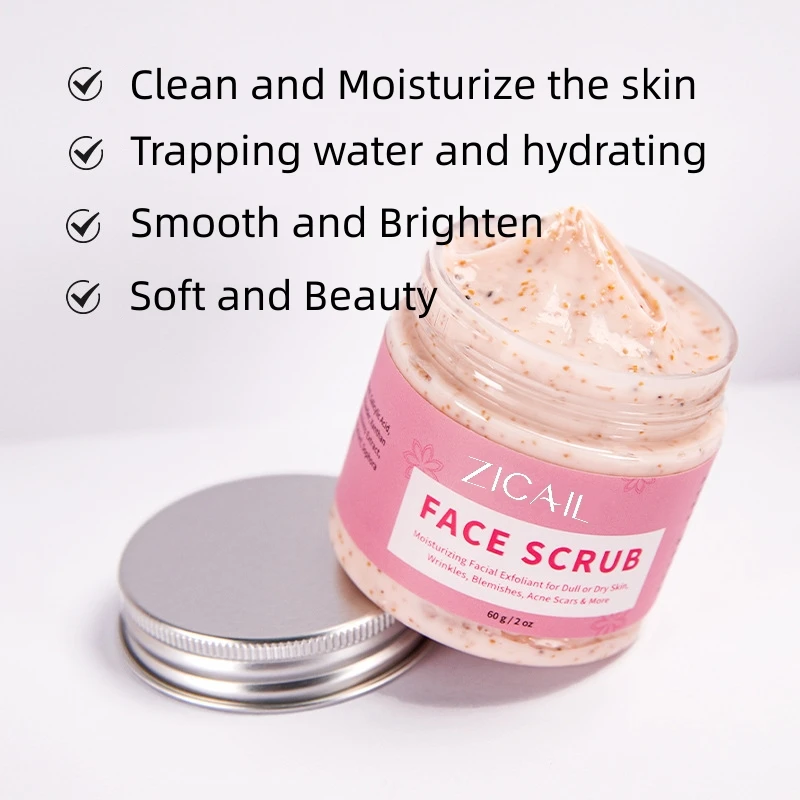 Natural Whitening Facial Scrub Soft Moisturizing Facial Shea Butter