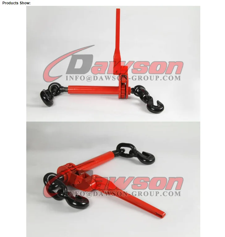 Folding Handle Ratchet Binder with Eye Grab Hook for Chain Size 5/16''- 3/8'' WLL 7100LBS