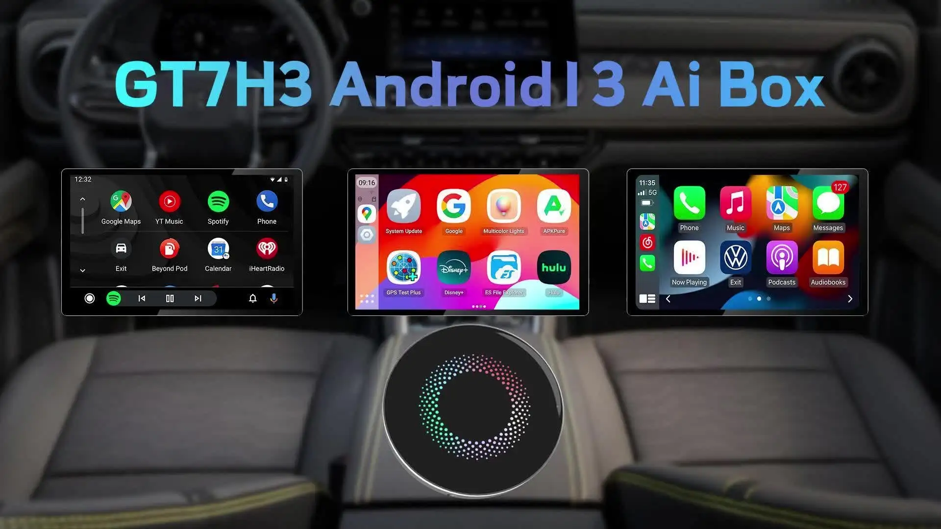 GT7 Carplay Ai Box - Smart Box with Android Auto, 4G/64G & TF Card