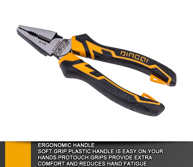 Dingqi Hand Tool Germany Type 6 To 8 Inch Combination Plier With Tpr