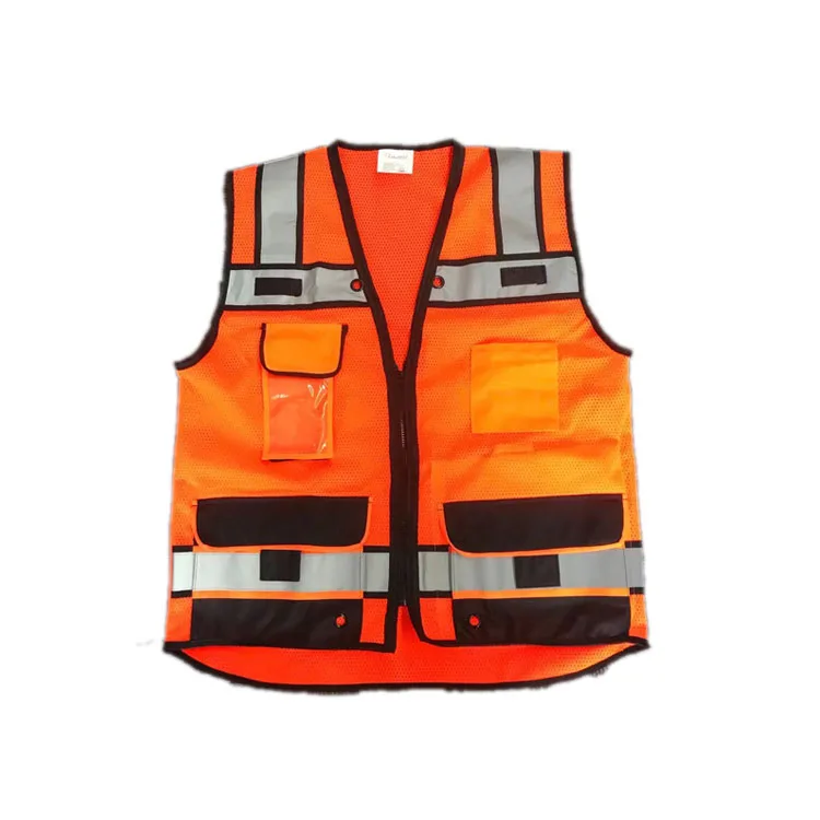 Wholesale 100% Polyester Engineer Reflective Safety Vest With Pockets ...