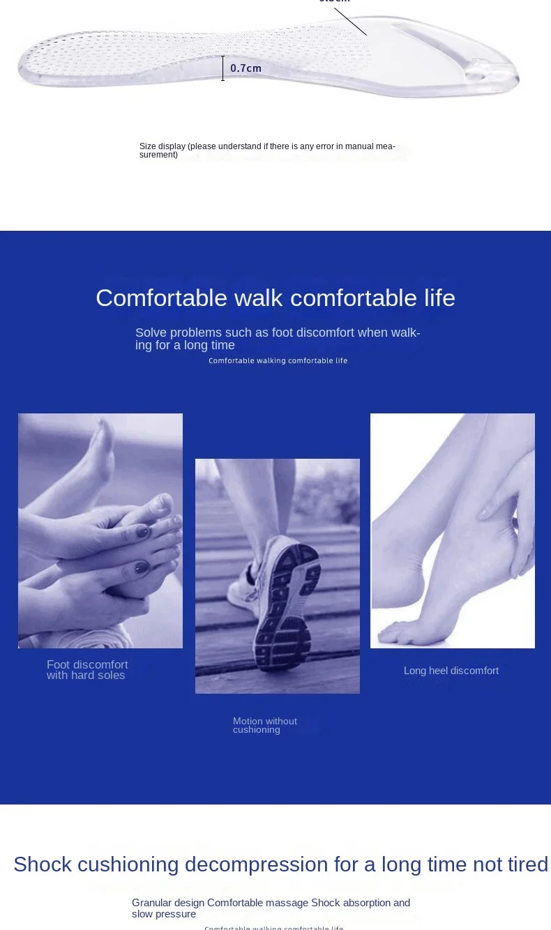 New Comfortable Self-Adhesive Flip-Flop Insole Seven-Point Pad Gel Bottom Shock Absorption-Non-Slip Anti-Wear Foot Arch Insole New Comfortable Self-Adhesive Flip-Flop Insole Seven-Point Pad Gel Bottom Shock Absorption-Non-Slip Anti-Wear Foot Arch Insole