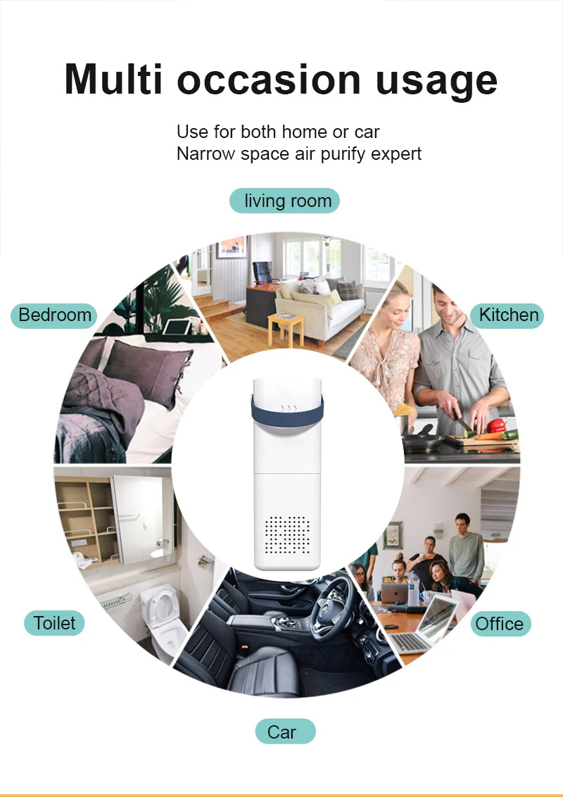 Home smart mini negative air purifier electrostatic desktop air purifier