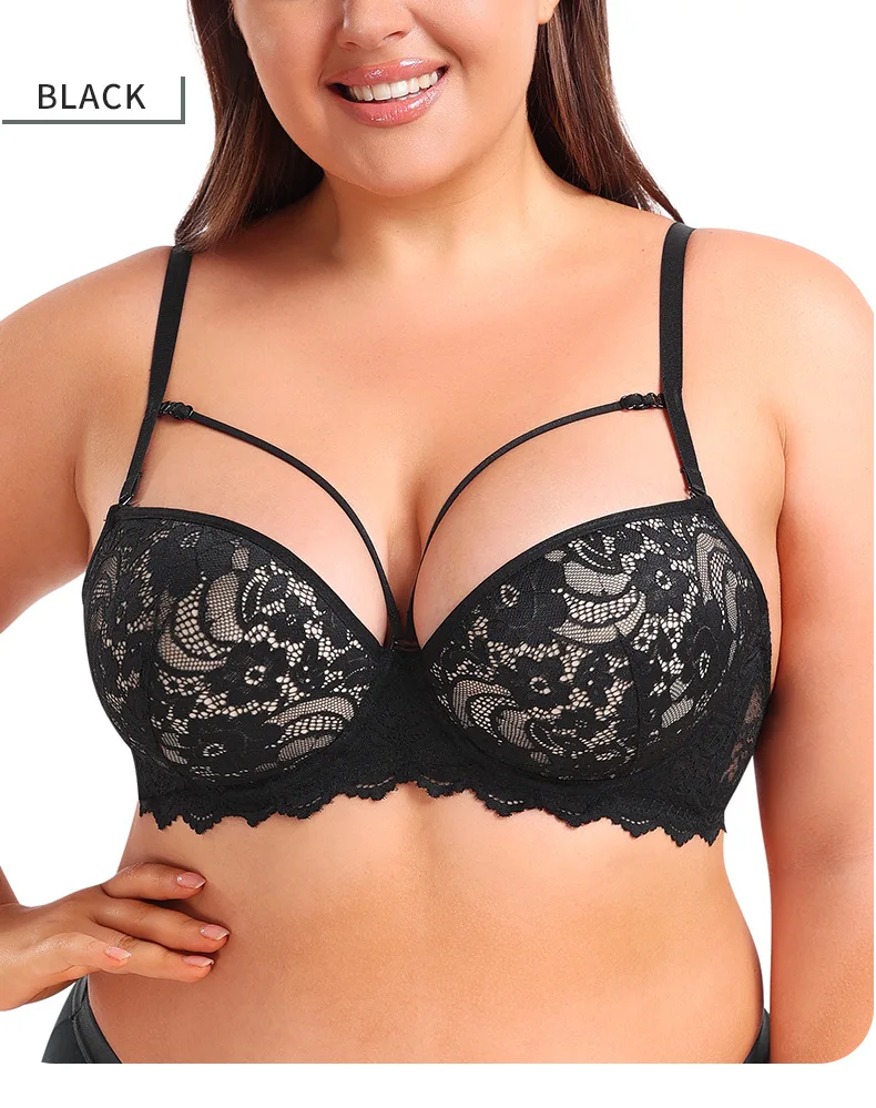 Wholesale Cross-Border Plus Size Underwear Anti-Sagging Adjusted-Straps Bra Breathable Steel Ring Large Cup for Small