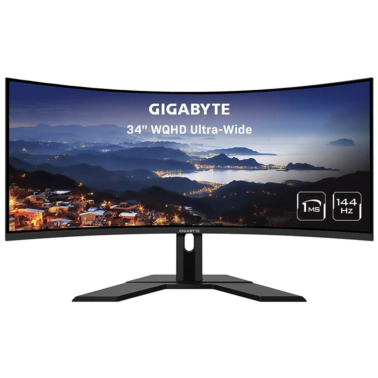 GIGABYTE G34WQC-Aインチ4K144Hz1MSカーブドゲーミングモニター、3440x1440 VA  1500RディスプレイサポートVESAディスプレイHDR400| Alibaba.com