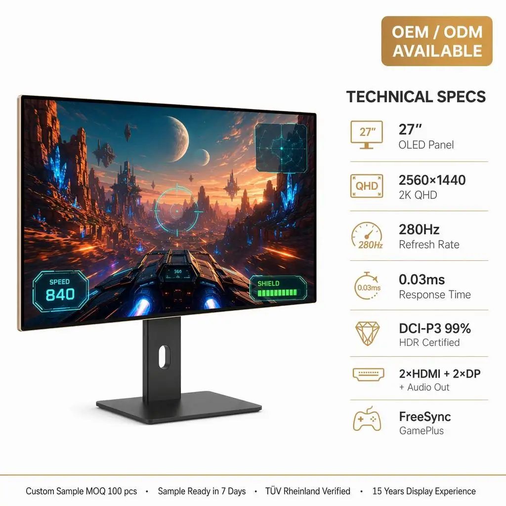 Close-up of an Asus ROG Swift Ace PG259QWS 720Hz OLED gaming monitor showing crisp in-game motion