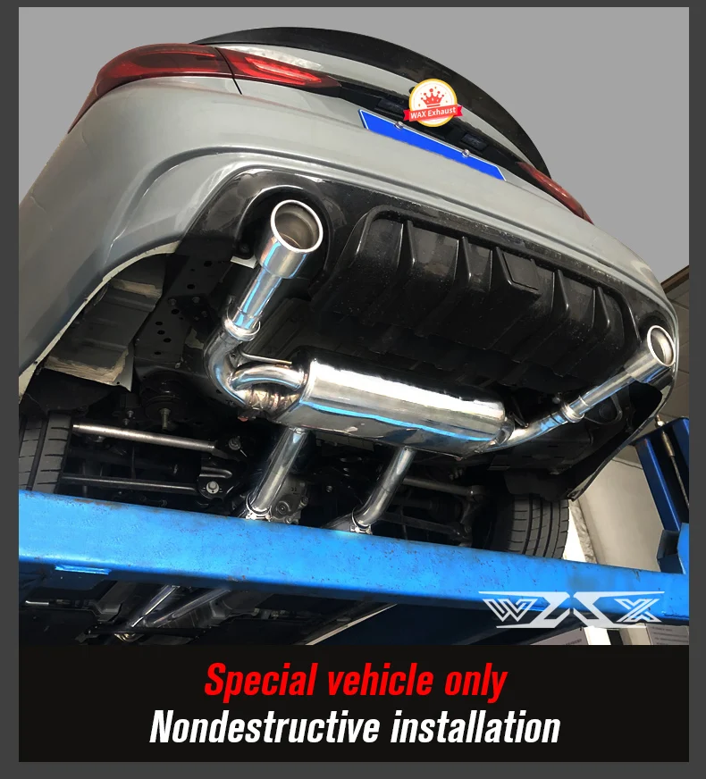 Performance Catback 304 Stainless Steel Exhaust Pipes valvetronic exhaust muffler catback for INFINITI QX70 2013-2021