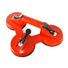 TILER Plastic 3 Caps Glass Hand Suction Cup Lifter With Heavy Duty Vacuum Glass Sucker
