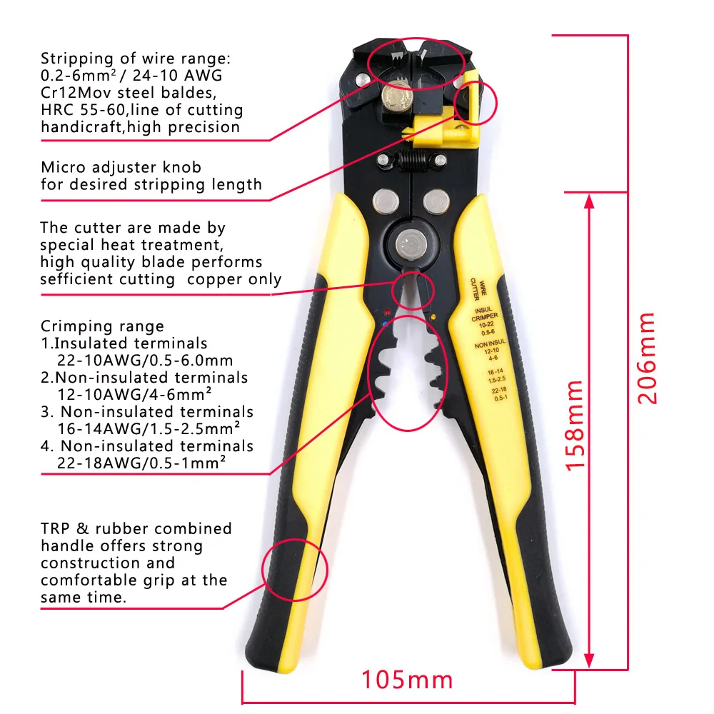Manual Cable Wire Stripper Hs056 Insulation Layer Removed Stripper