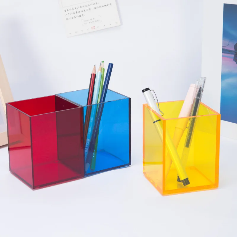 Pen Holder Thick Base Desk Pencil Cup Stationery Storage Box For Office