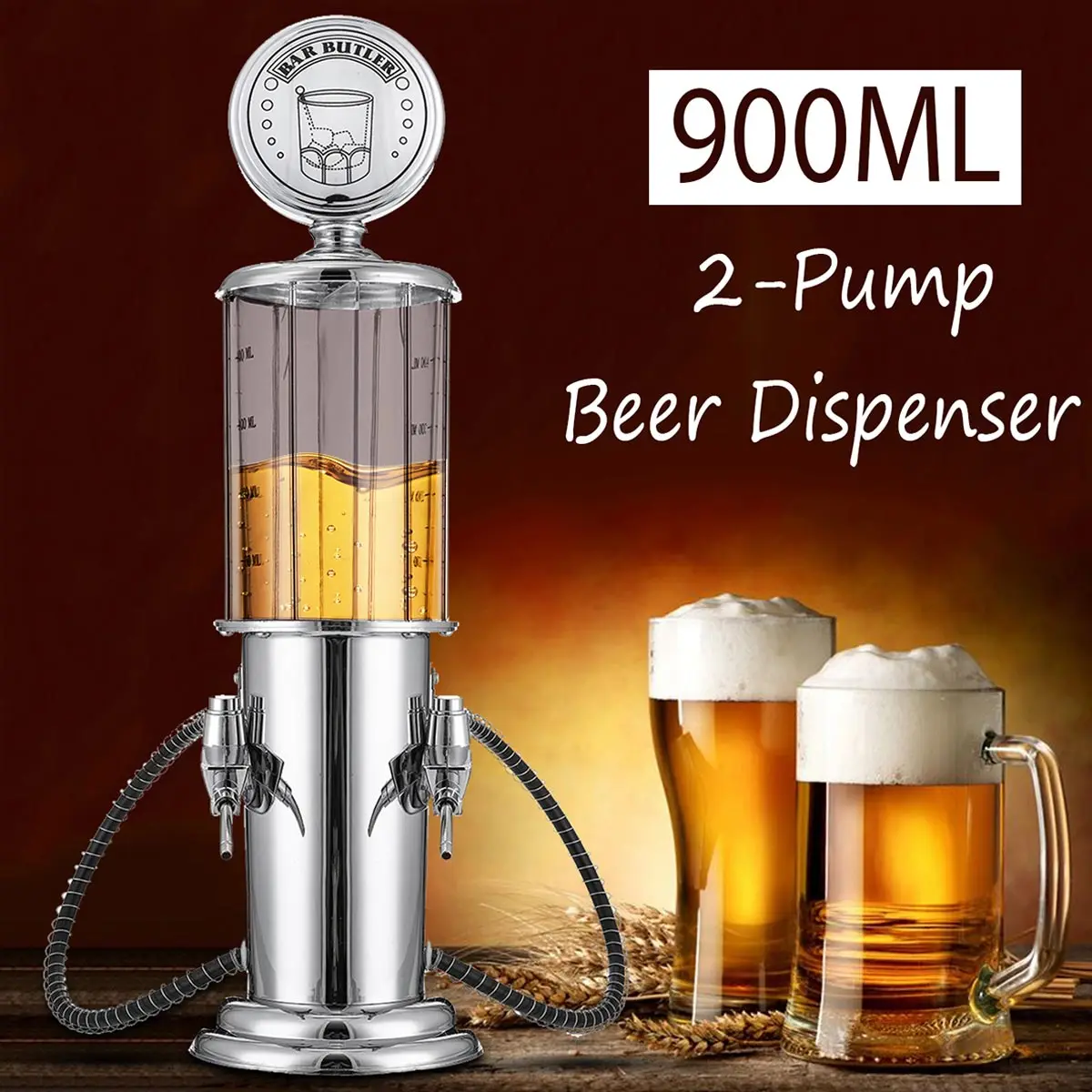 Mini máquina Dispensador De Cerveza Beber Vasos Doble Capa Transparente Bomba De Pistola