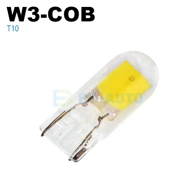 [W3-COB-T10-W LED Bulb] 2year warranty high power cob led bulb halogen size w10w t10 car led bulb