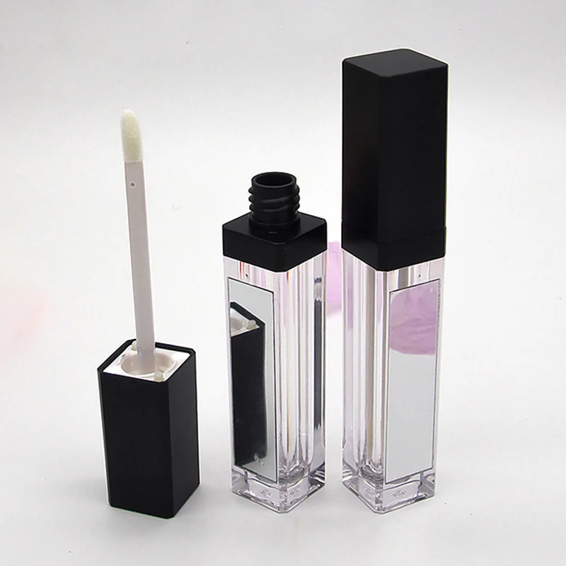 7ml Cosmetic Tubes Empty Lip Tint Tube Square Led Lip Gloss Tube With ...