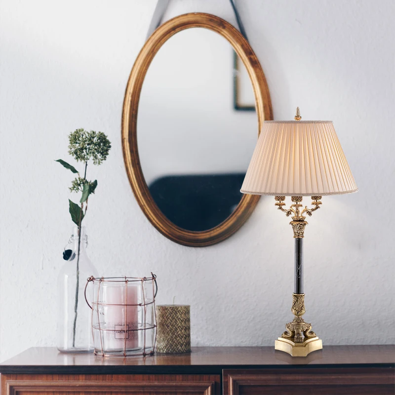 solid lost wax brass table light decor