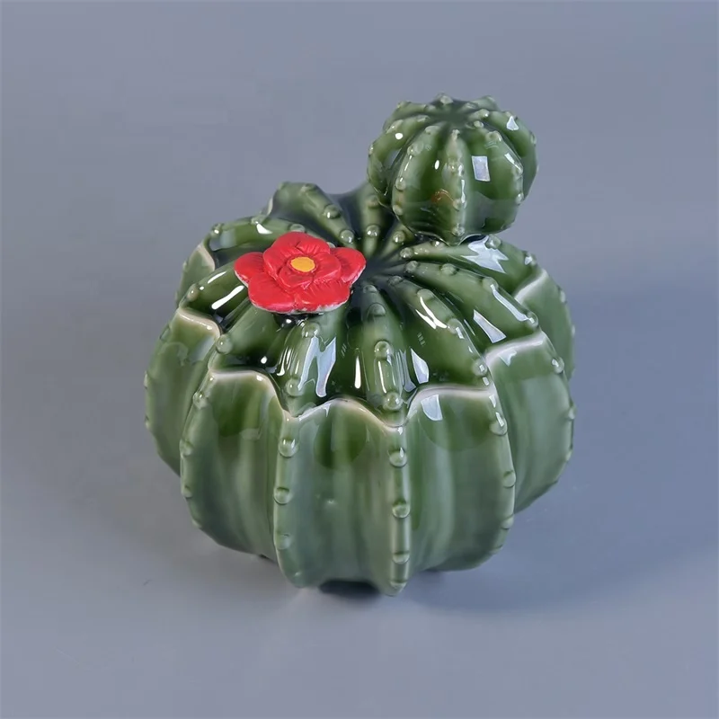 pineapple shape ceramic candle vessel with lid in bulk