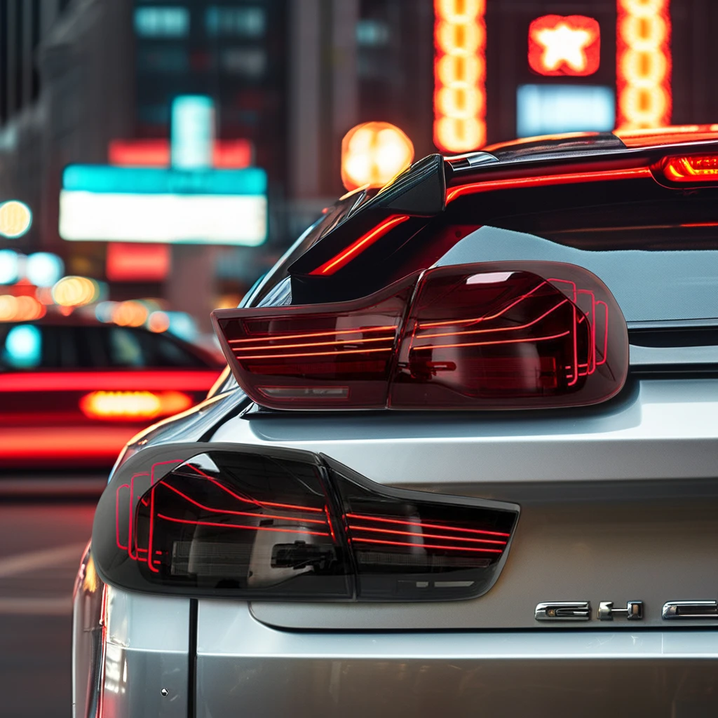 CSL Archaic Dynamic Turn Signal Taillights Assembly Red LED Lamp Tail ...