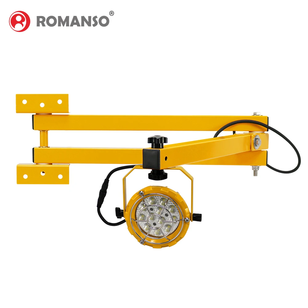 ROMANSO New Product 20W 30W 50W 60W Led Swing Arm Wall Light For Warehouse Loading Dock Light With Flexible Arms
