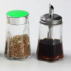 300ml Glass Spice Olive Oil Vinegar Bottle Glass Honey Jars Dispenser With Handle Top