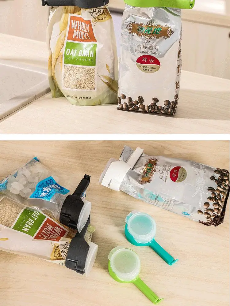Household Sundries Moisture-Proof Discharge Snack Bag Sealing Clip Tea Food Preservation Plastic Bag Clip Leak-Proof Seal for