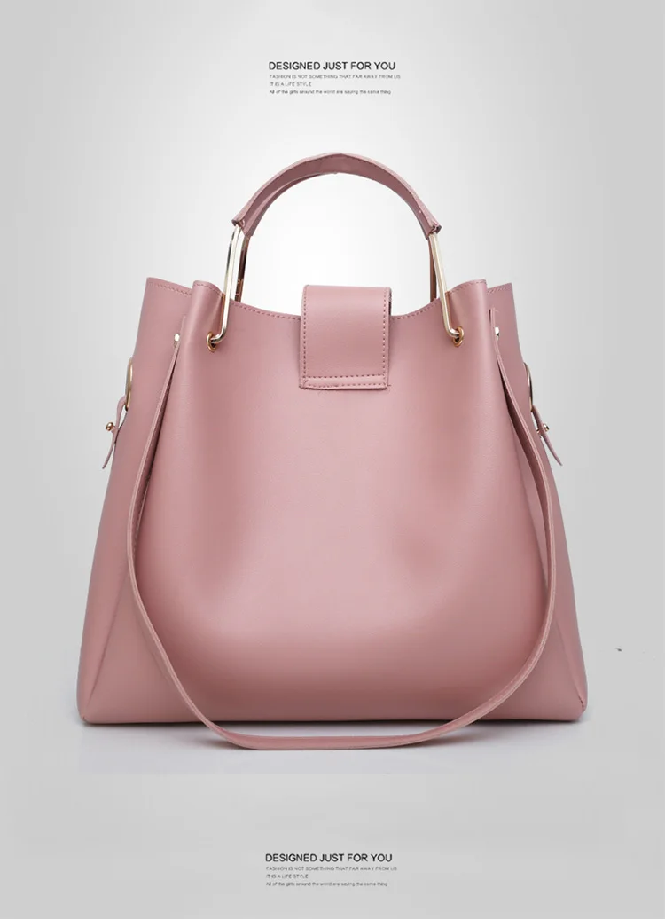 Sac A Main Femme 3 Pieces PU Leather Tote Bag For Women Luxury Tassel Hand Bag Set