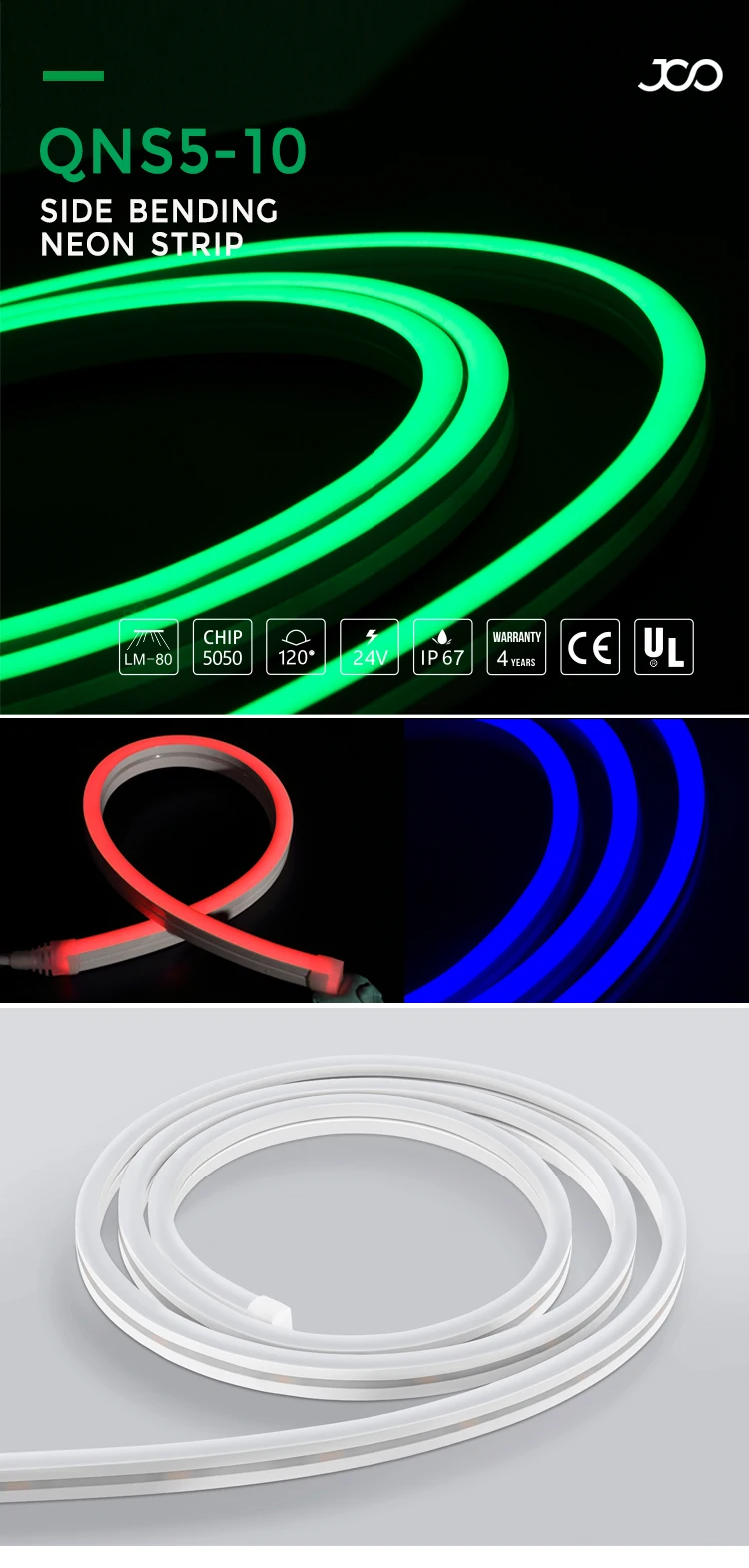 Outlet DC 24V RGB Led Neon Strip 10mm Width Flex Neon Led RGB Waterproof IP67 Flexible Led Neon Tube for Exterior Decoration