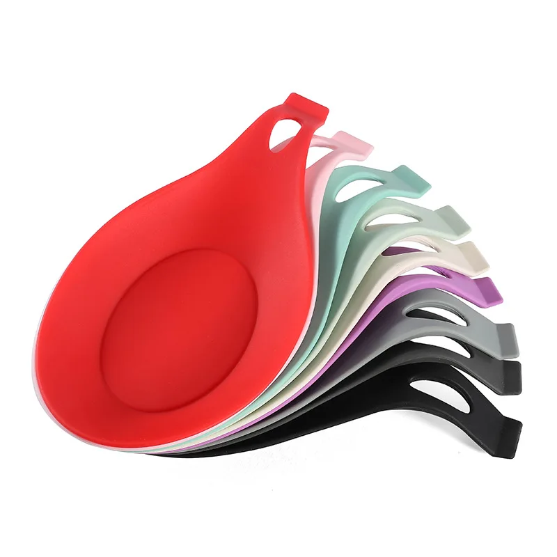 Bpa Free Silicone Spoon Rest Spoon Holder Heat Resistant Kitchen