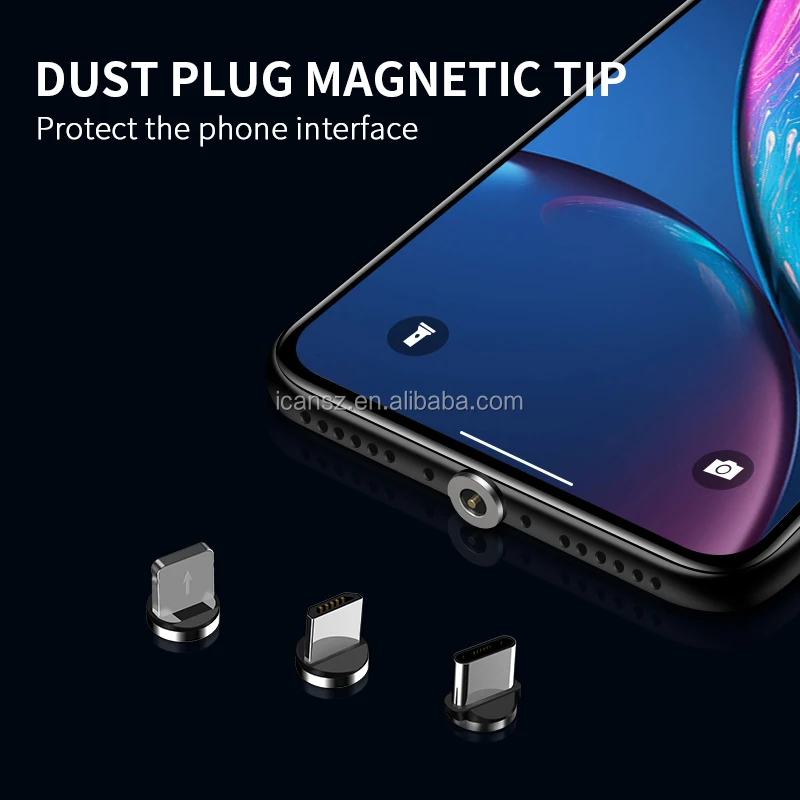 New model Electric 3 in 1 magnetic mobile phone usb charger cable magnet data cables with certificate - ANKUX.COM