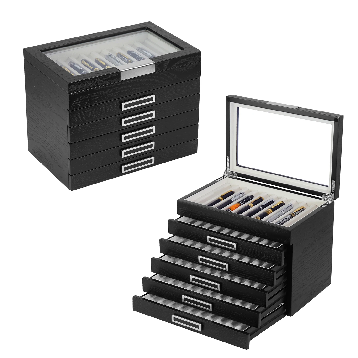 Pen Collection Storage Box With 30 50 100 Slots Collectible 