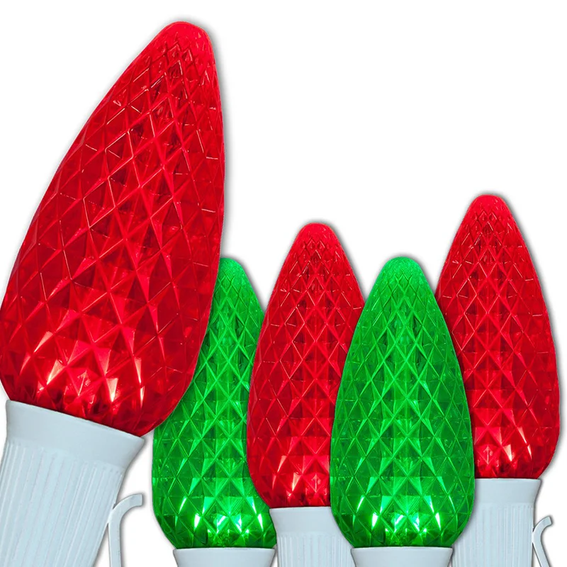 C9 Color Change Red Green LED Christmas Light Bulbs