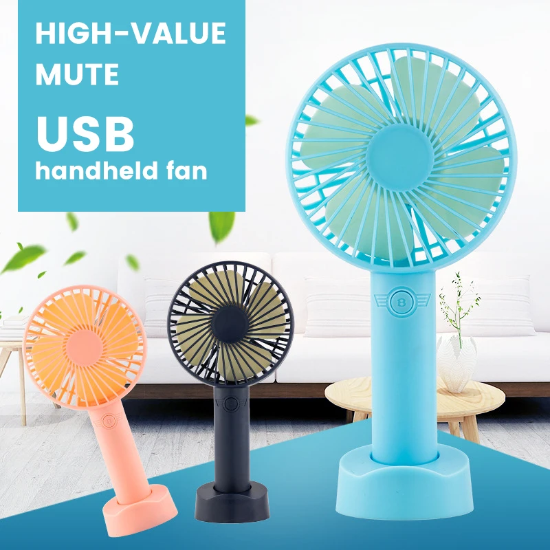 Mini Portable Handfan Cool Small Usb Rechargeable Desk Fan With Built