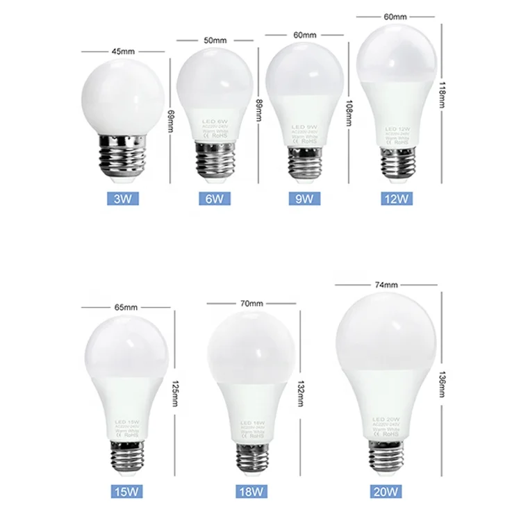 Led 9w E27 Energy Indoor White Light Ac Dc Rechargeable Led Lamp Bulb Light