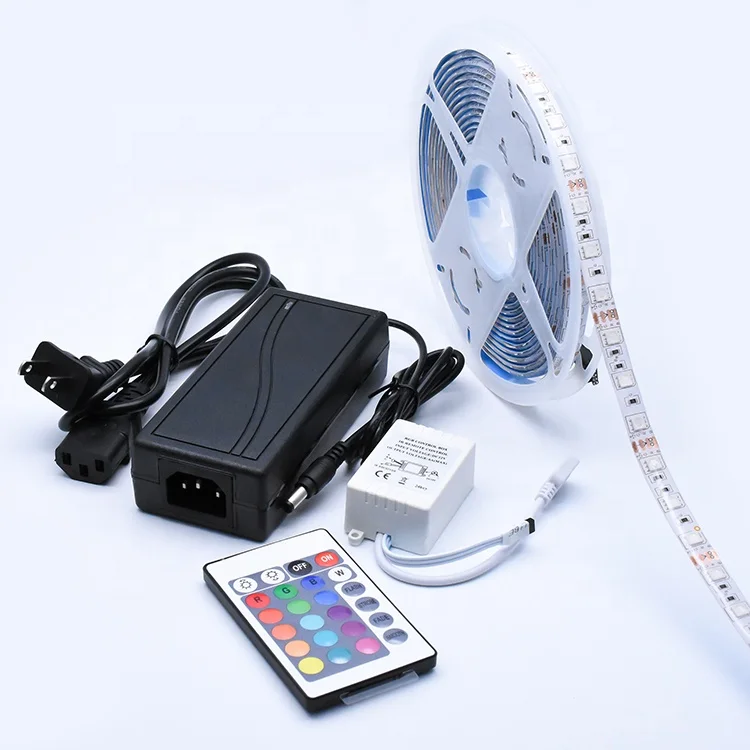 Czinelight Factory Price 12v 5050 Rgb Led Strip Set 60leds/m Ip20 Ip65 Ip67 With Color Box Package