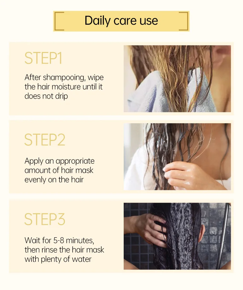 PURC有机无蒸汽免洗2合1发膜护发霜，用于受损/干燥的头发-光滑修复毛躁干燥蓬松