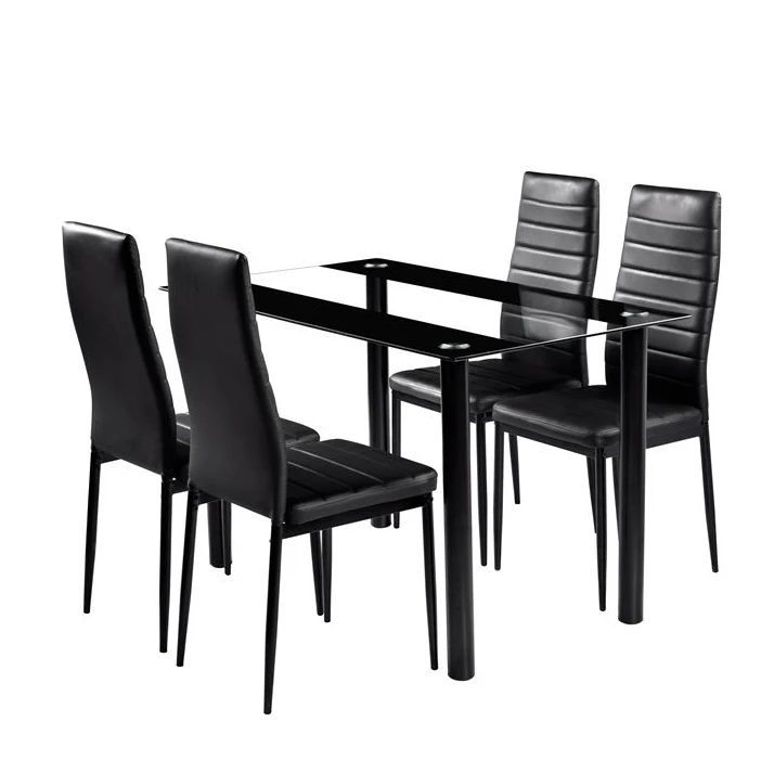 Amazon Best Choice Products 7 Pieces Kitchen Dining Table Set With Glass Top And 6 Leather Chairs Buy Dining Table Set Dining Table Set For 7 Dining Room Set Product On Alibaba Com