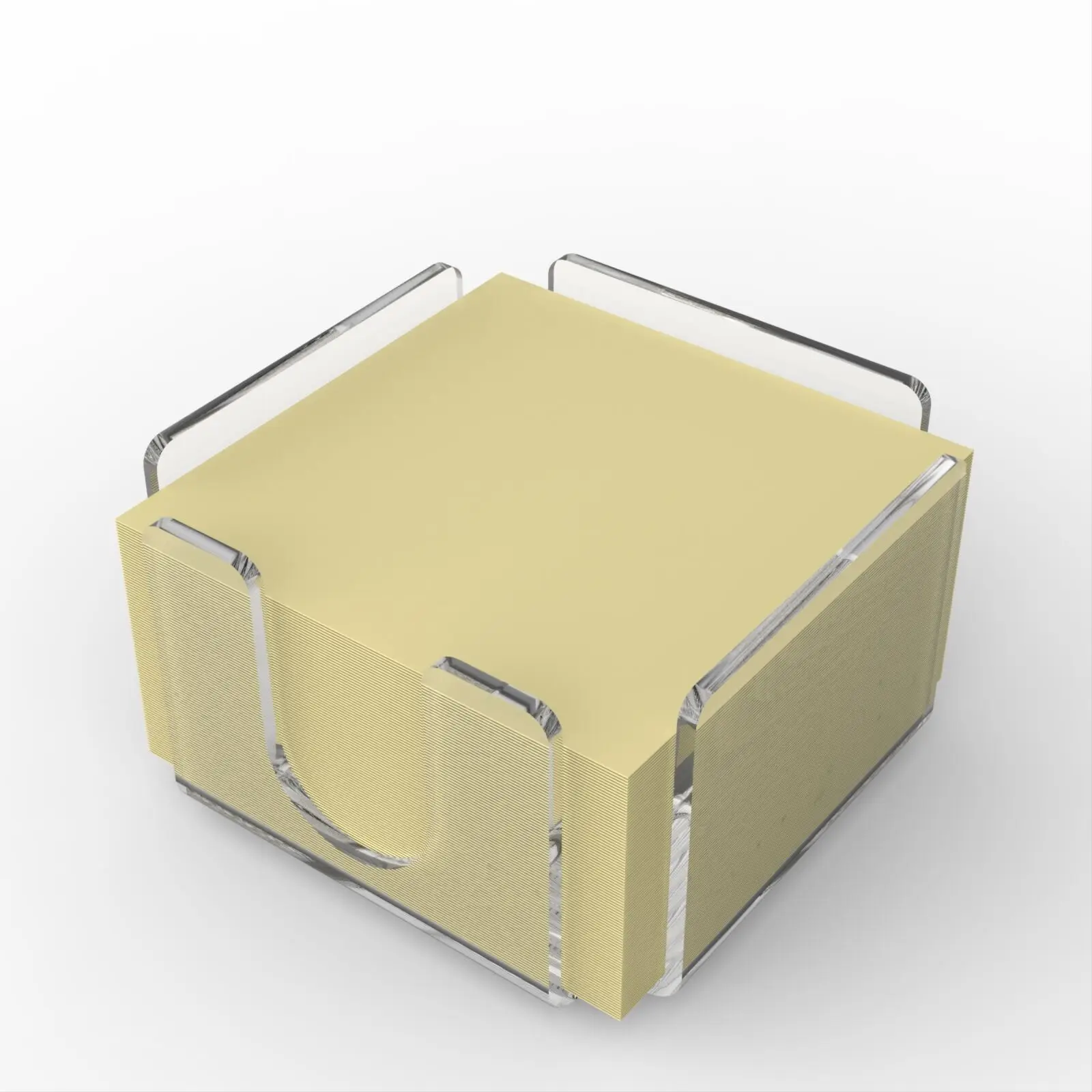 Clear Acrylic Office Supplier Note Paper Tray Acrylic Sticky Note Pad