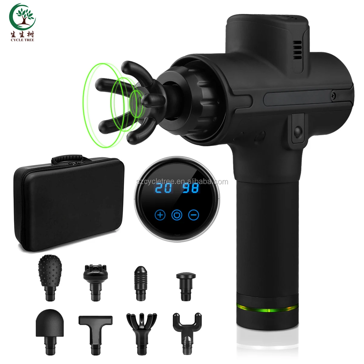 Super Slient Muscle Vibration Massage Gun With 20 Speed Selections 6