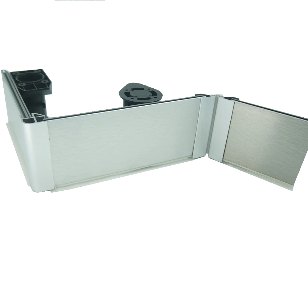 Aluminum Brushed toe kick baseboard Plastic kitchen cabinet plinth  high quality PVC skirting board