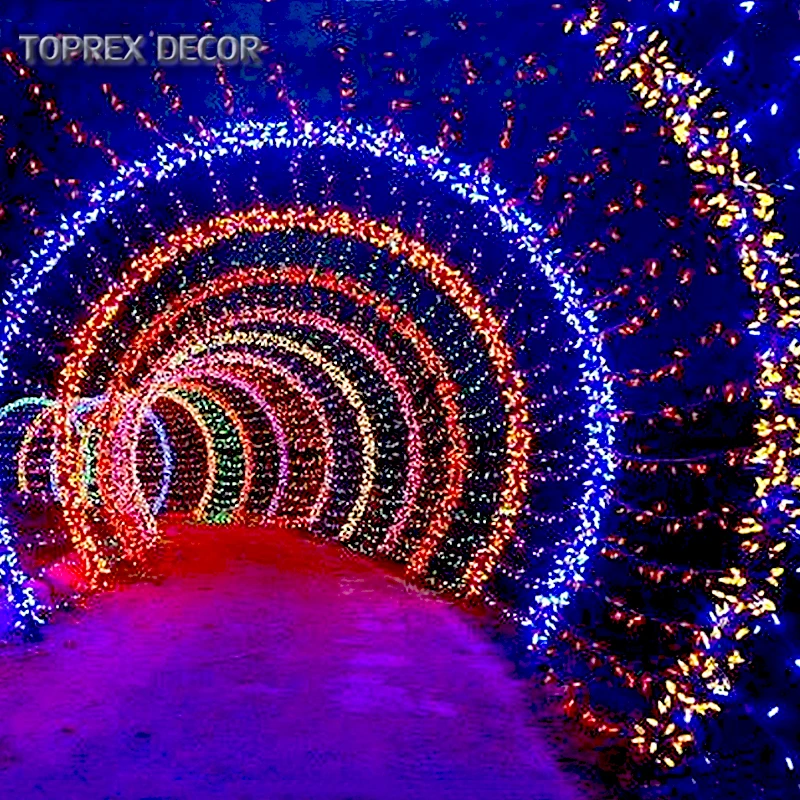 Outdoor waterproof DMX led strip light motif time tunnel for lighting show