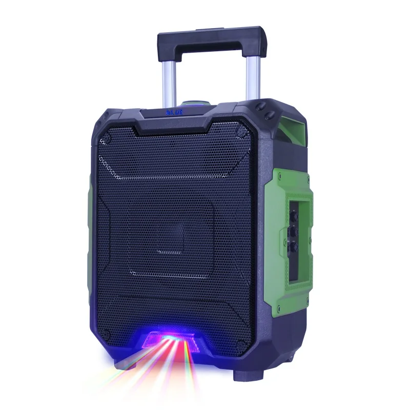 Tripod Stand Trolley Speaker With Usb Sd Card Bluetooth Colorful Light