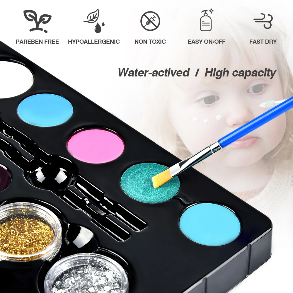 2020 Hot Selling Cheap Colorful Family Wat Prof Body Painting Halloween Makeup Items With Palette.jpg